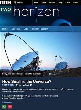 bbc地平线宇宙何其小(4K)