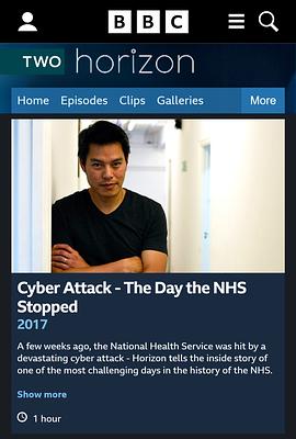 bbc地平线网络攻击国家医疗服务系统瘫痪之日(1080)