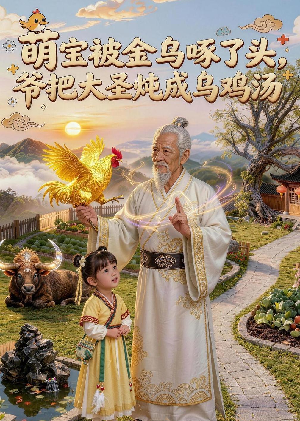 萌宝被金乌啄了头爷把大圣炖成乌鸡汤(蓝光)